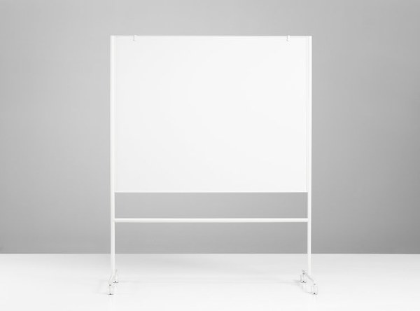 ONE Single Sided Mobile Whiteboard 1507 x 1207mm White Frame